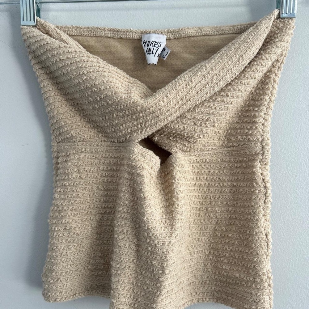 Princess Polly Tan Wrap Tube Top